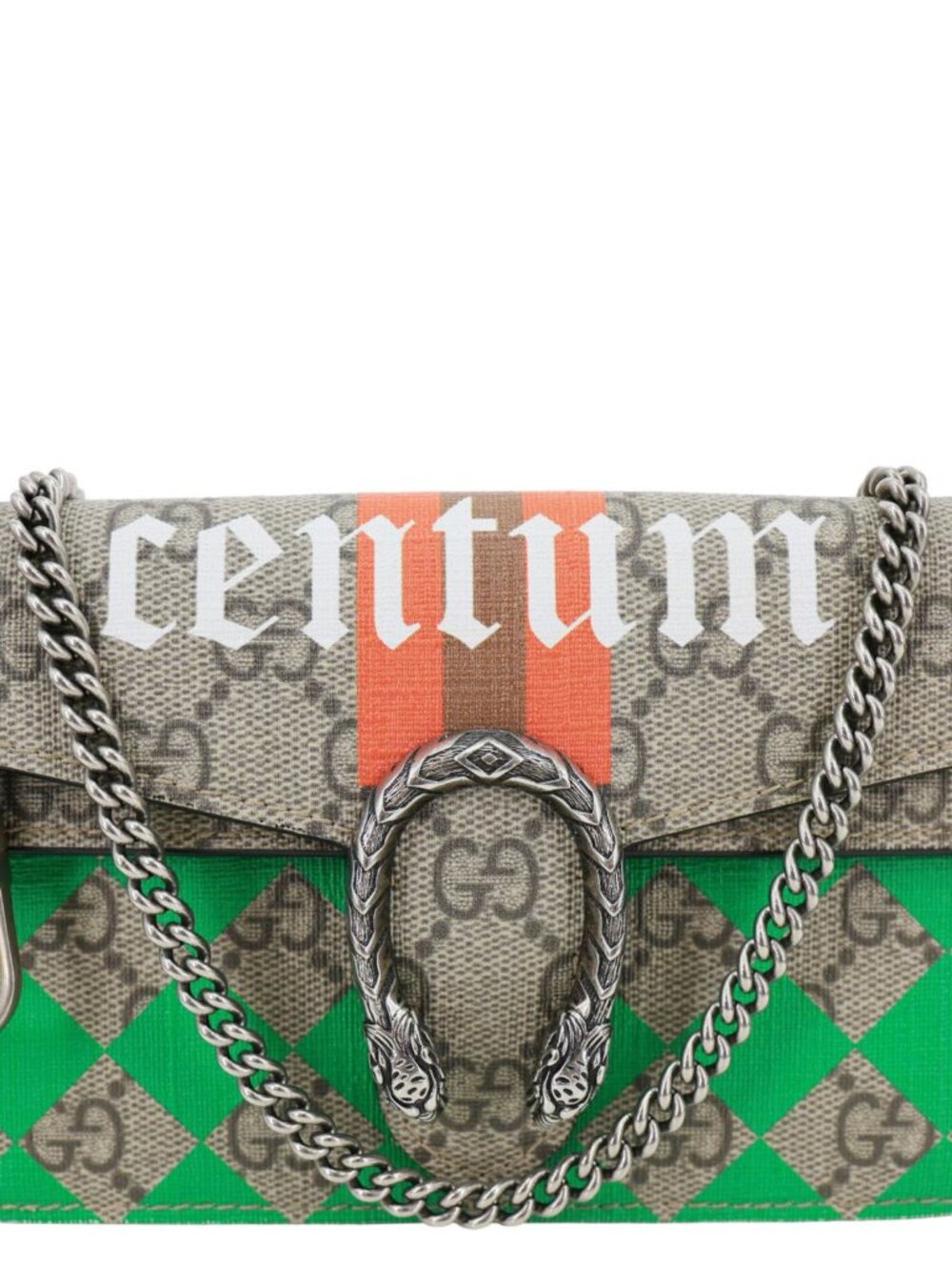 Gucci  Dionysus Centum Super Mini GG Supreme Canvas Shoulder Bag Green 476432